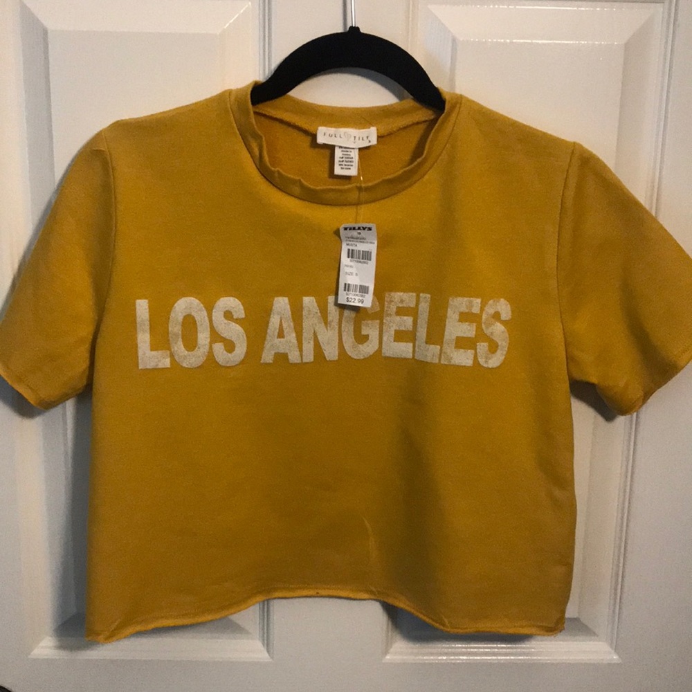 Full Tilt yellow crop top